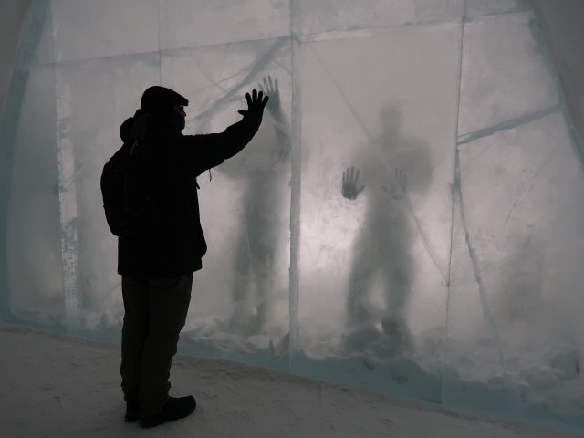 Markus bei den Crystal Souls im Icehotel 36 in Jukkasj&auml;rvi (23. Feb.)