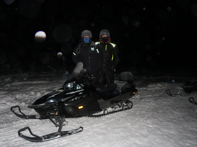 Markus und ich zwischen Jukkasj&auml;rvi und V&auml;kk&auml;r&auml;j&auml;rvi (23. Feb.)