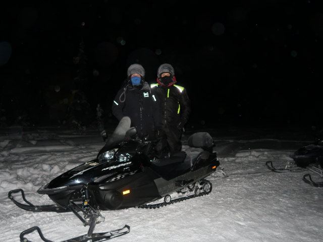Markus und ich zwischen Jukkasj&auml;rvi und V&auml;kk&auml;r&auml;j&auml;rvi (23. Feb.)