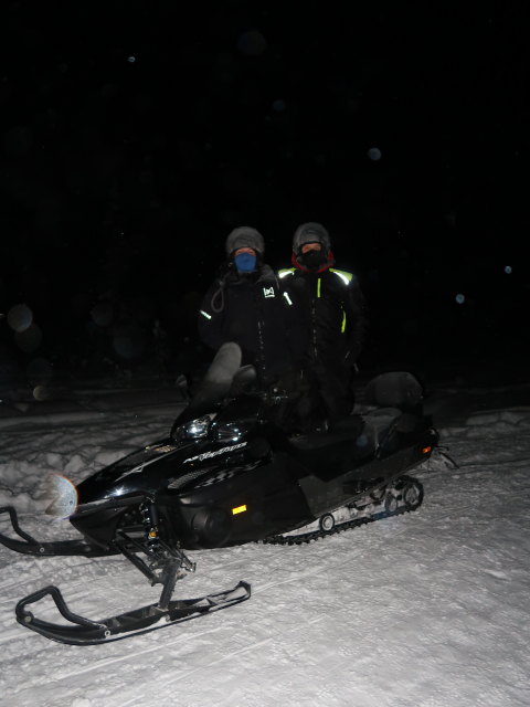 Markus und ich zwischen Jukkasj&auml;rvi und V&auml;kk&auml;r&auml;j&auml;rvi (23. Feb.)