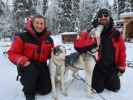 Ich und Markus in der Basis von Arctic Dogsled Adventure in Laxforsen (20. Feb.)