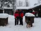 Ich und Markus im Wildniscamp von Arctic Dogsled Adventure beim V&auml;kk&auml;r&auml;j&auml;rvi (20. Feb.)