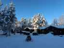 Wildniscamp von Arctic Dogsled Adventure beim V&auml;kk&auml;r&auml;j&auml;rvi (21. Feb.)