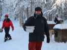 Markus im Wildniscamp von Arctic Dogsled Adventure beim V&auml;kk&auml;r&auml;j&auml;rvi (21. Feb.)