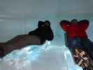 Markus und ich in der Art Suite 'Sauna' im Icehotel 365 in Jukkasj&auml;rvi (23. Feb.)