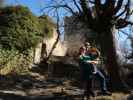 Sabine, ich und Nils in der Ruine Rauheneck, 363 m
