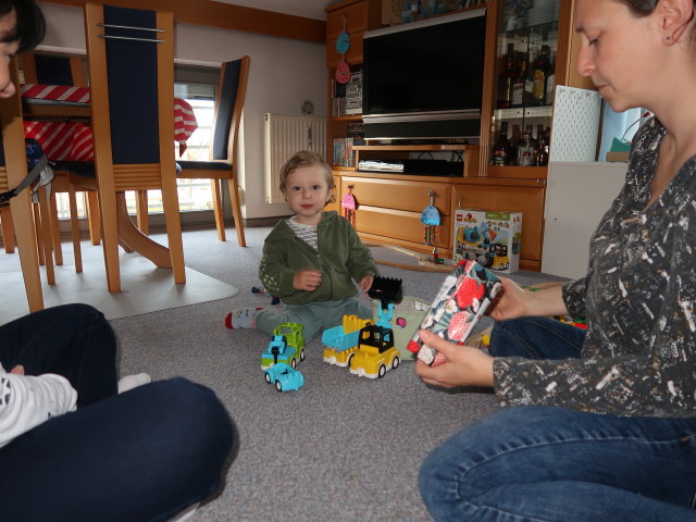 Birgit, Nils und Sabine in unserer Wohnung