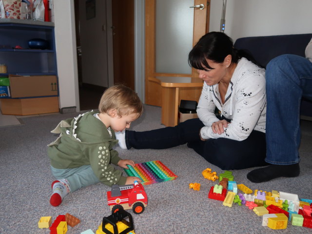 Nils, Birgit und Mario in unserer Wohnung