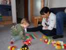 Nils, Birgit und Mario in unserer Wohnung
