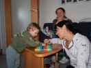 Nils, Sabine und Birgit in unserer Wohnung