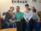 Sabine, Nils, ich, Birgit und Mario in unserer Wohnung