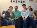 Sabine, Nils, ich, Birgit und Mario in unserer Wohnung