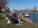 Sabine, ich und Nils beim Kuchelauer Hafen