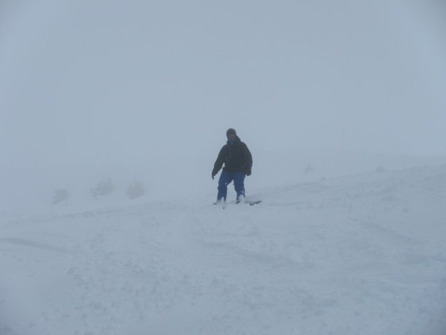 Markus neben der Piste 'Alpha' (15. M&auml;rz)