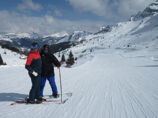 Ich und Markus auf der Piste 'Arabba' (18. M&auml;rz)