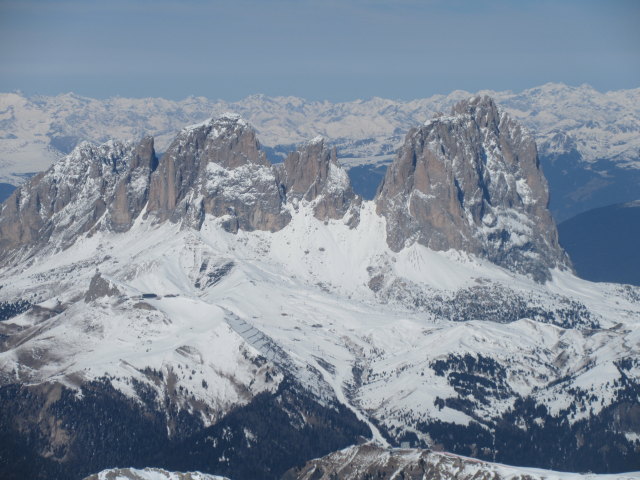Langkofelgruppe von der Punta Rocca aus (19. M&auml;rz)
