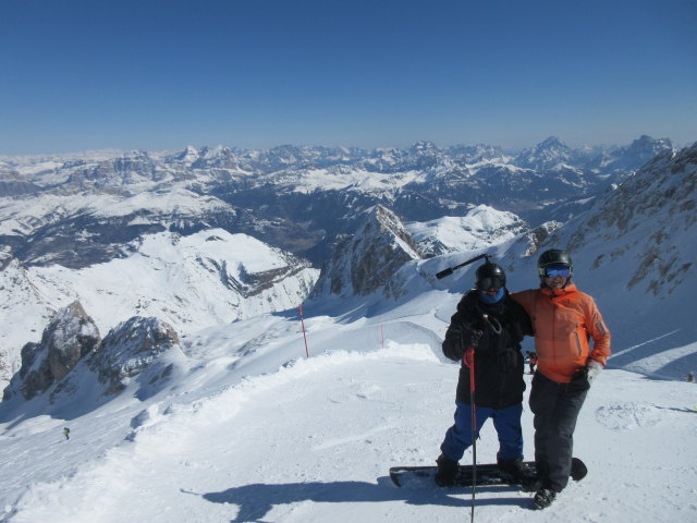 Markus und ich auf der Piste 'Bellunese' (19. M&auml;rz)