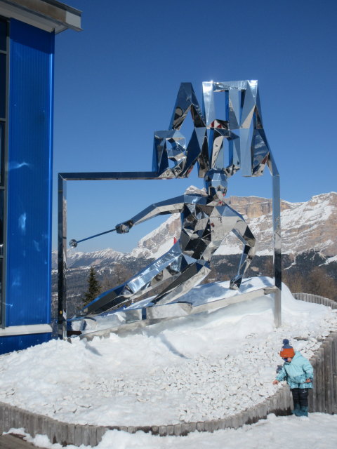 bei der Bergstation der Kabinenbahn 'Piz La Ila', 2.068 m (20. M&auml;rz)