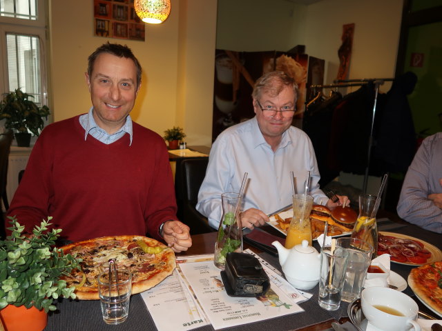 Ich und Werner in der Pizzeria Dolce Vita