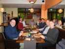 Gerhard, ich, Werner, Karl, Iris, Andreas, Franz und Gerhard in der Pizzeria Dolce Vita