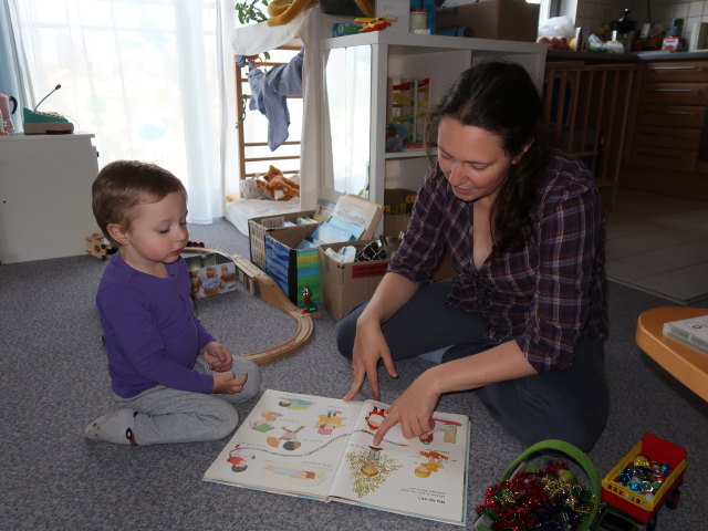 Nils und Sabine in unserer Wohnung