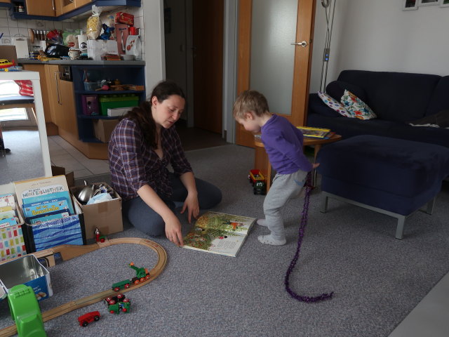 Sabine und Nils in unserer Wohnung