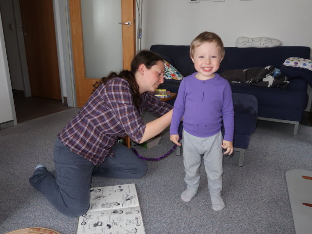 Sabine und Nils in unserer Wohnung