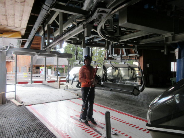 Ich in der Talstation der Gipfelbahn, 1.443 m