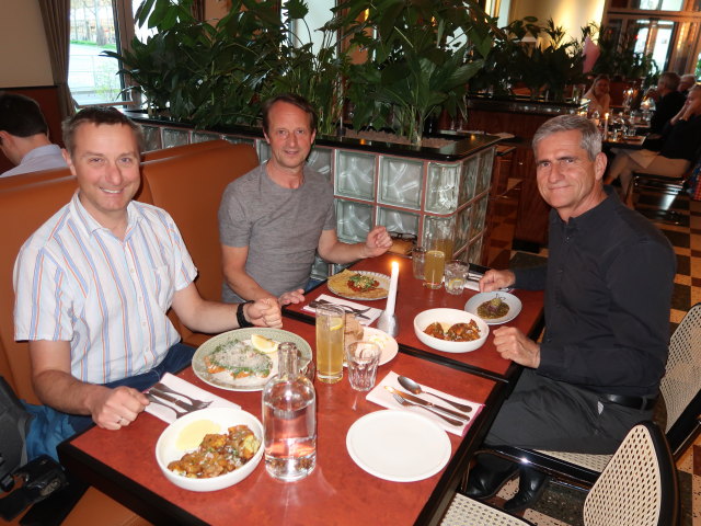 Ich, J&ouml;rg und Friedrich im Restaurant Boca