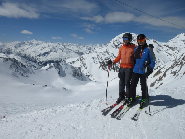 Ich und Stefan auf der Windachferner-Abfahrt Nord