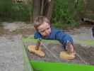 Nils auf der Schlossinsel im Nationalparkzentrum Schloss Orth, 150 m