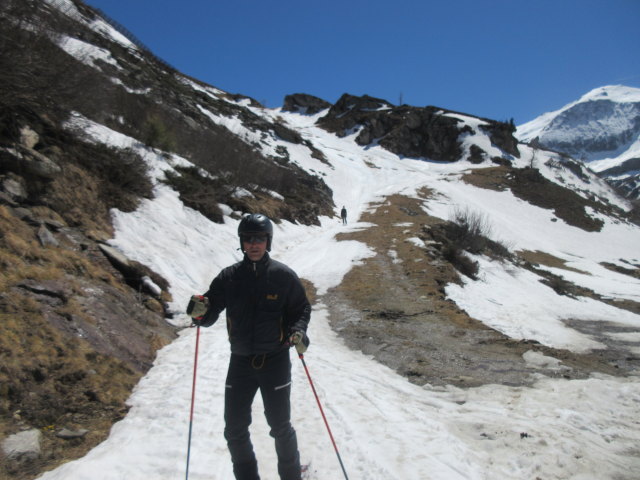 Frank zwischen Knappenb&auml;udlsee und Mittelstation der Goldbergbahn