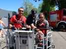 Ich, Nils und Sabine bei der Feuerwache S&uuml;&szlig;enbrunn