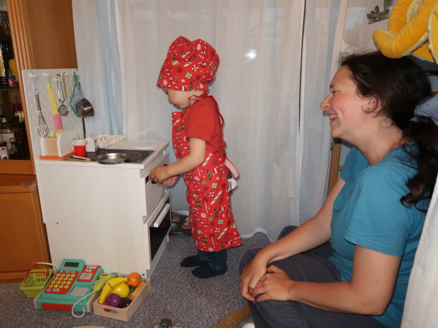 Nils und Sabine in unserer Wohnung