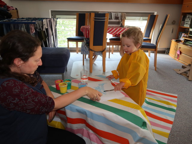 Sabine und Nils in unserer Wohnung