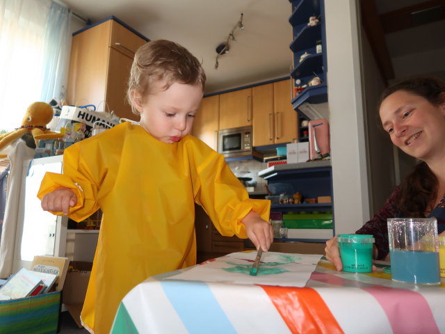 Nils und Sabine in unserer Wohnung