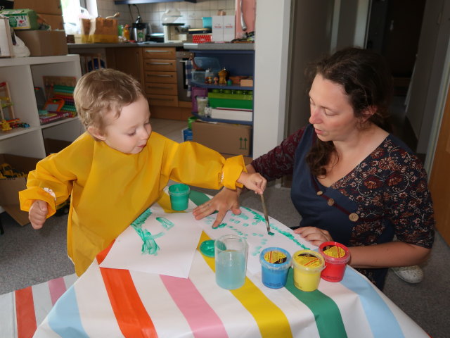 Nils und Sabine in unserer Wohnung