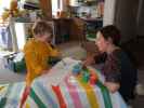 Nils und Sabine in unserer Wohnung