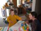 Nils und Sabine in unserer Wohnung