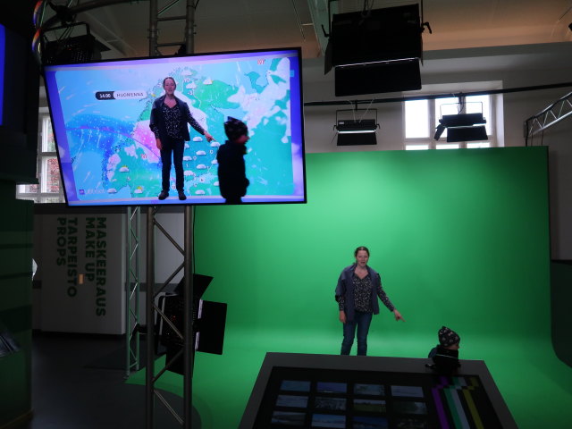 Sabine und Nils im Radio- ja TV-Museo Mastola in Lahti (22. Mai)