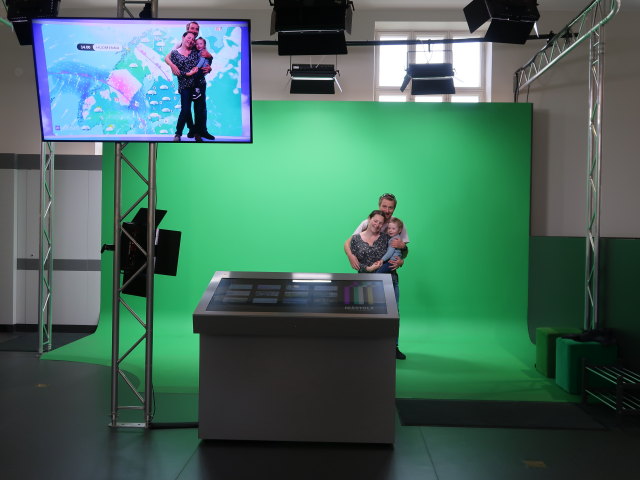 Sabine, ich und Nils im Radio- ja TV-Museo Mastola in Lahti (22. Mai)