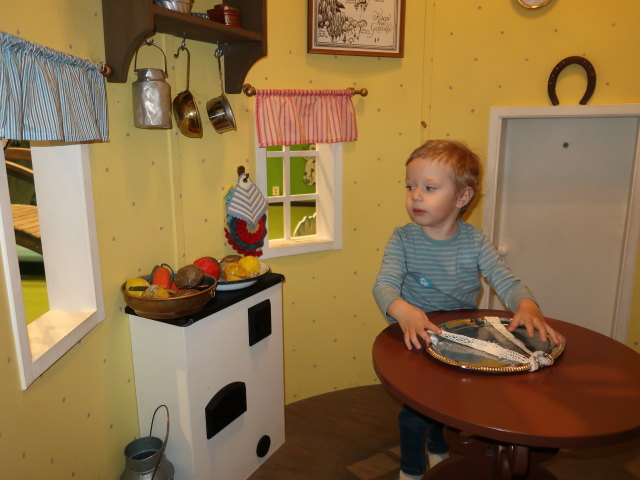 Nils in der Sonderausstellung 'Rohkeus, rakkaus, vapaus! Muumiseikkailu' im Suomen Merimuseo in Kotka (22. Mai)