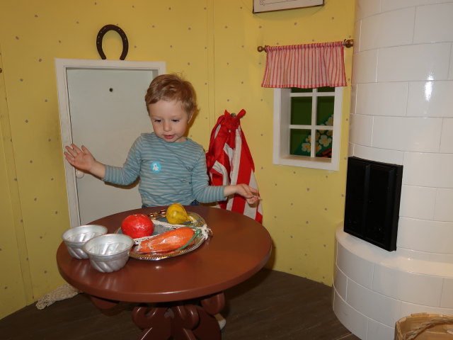 Nils in der Sonderausstellung 'Rohkeus, rakkaus, vapaus! Muumiseikkailu' im Suomen Merimuseo in Kotka (22. Mai)