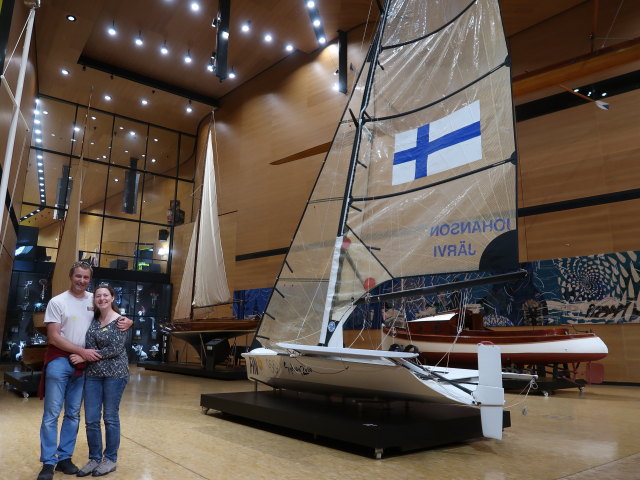 Ich und Sabine im Suomen Merimuseo in Kotka (22. Mai)
