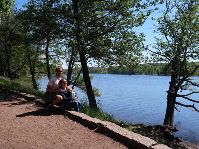 Ich, Sabine und Nils im Rantapuisto in Kouvola (23. Mai)