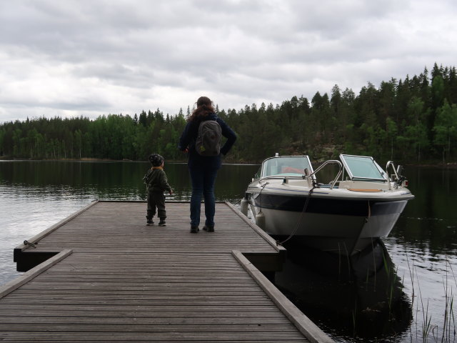 Nils und Sabine in Lapinsalmi im Repoveden Kansallispuisto (24. Mai)