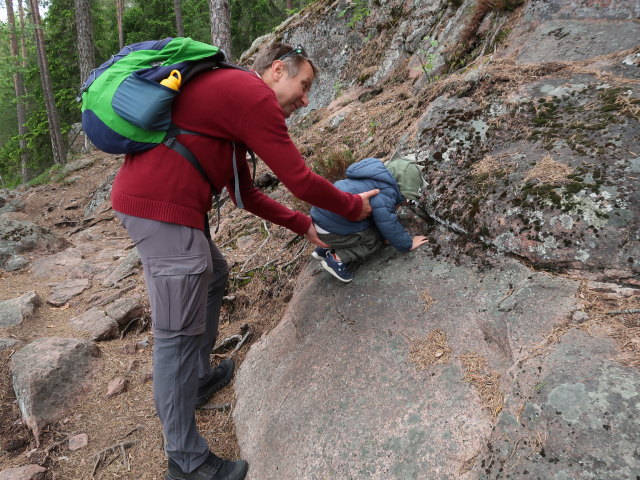 Ich und Nils am Ketunlenkki im Repoveden Kansallispuisto (24. Mai)