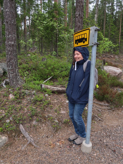 Sabine am Lapinsalmi Pys&auml;k&ouml;intialue im Repoveden Kansallispuisto (24. Mai)