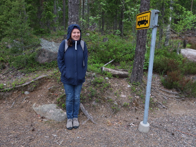 Sabine am Lapinsalmi Pys&auml;k&ouml;intialue im Repoveden Kansallispuisto (24. Mai)