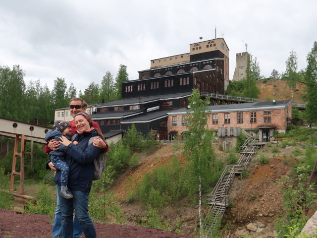 Nils, ich und Sabine in der Vanha Kaivos in Outokumpu (26. Mai)